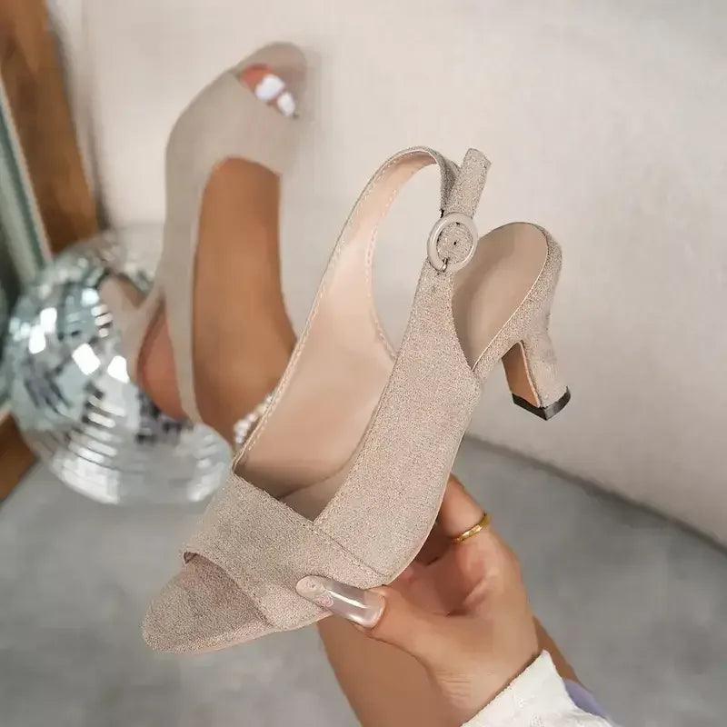 Elegant Women's Ankle Strap High Heels