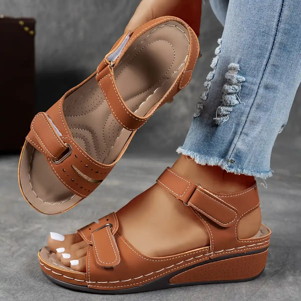 Women's Fashion Rhinestone High Heel Chunky Heel Sandals